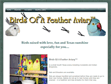 Tablet Screenshot of birdsofafeatheraviary.com